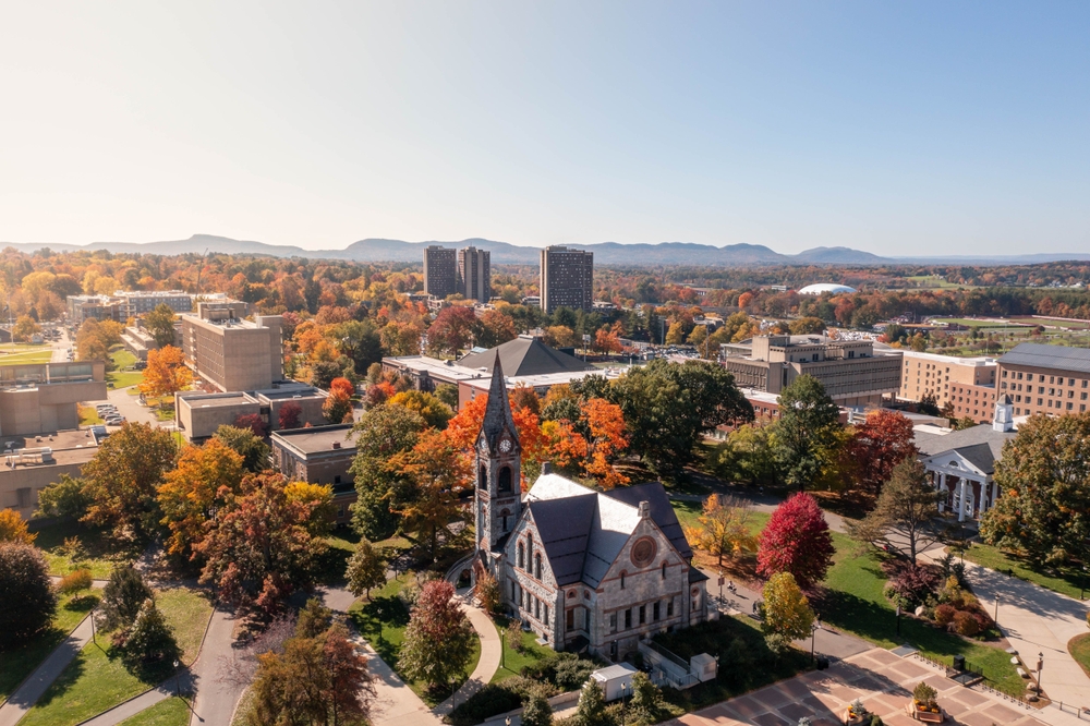 Overlooking the UMass campus in Amherst, MA